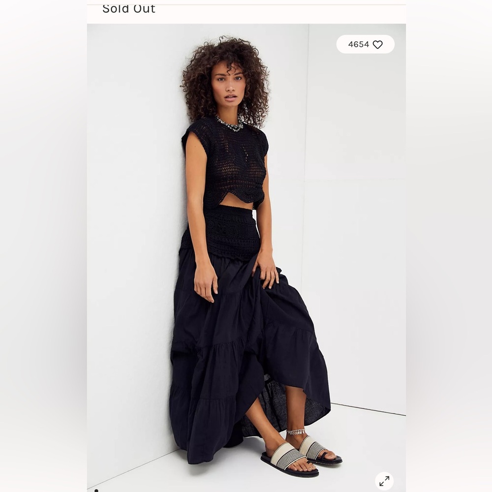 Free people crochet two piece set
